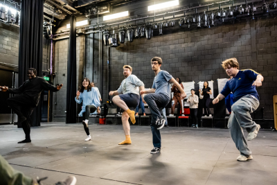 Students and company members from The PappyShow, facilitators of the undisciplined residency, 2022. Photo by Matthew Ferguson.